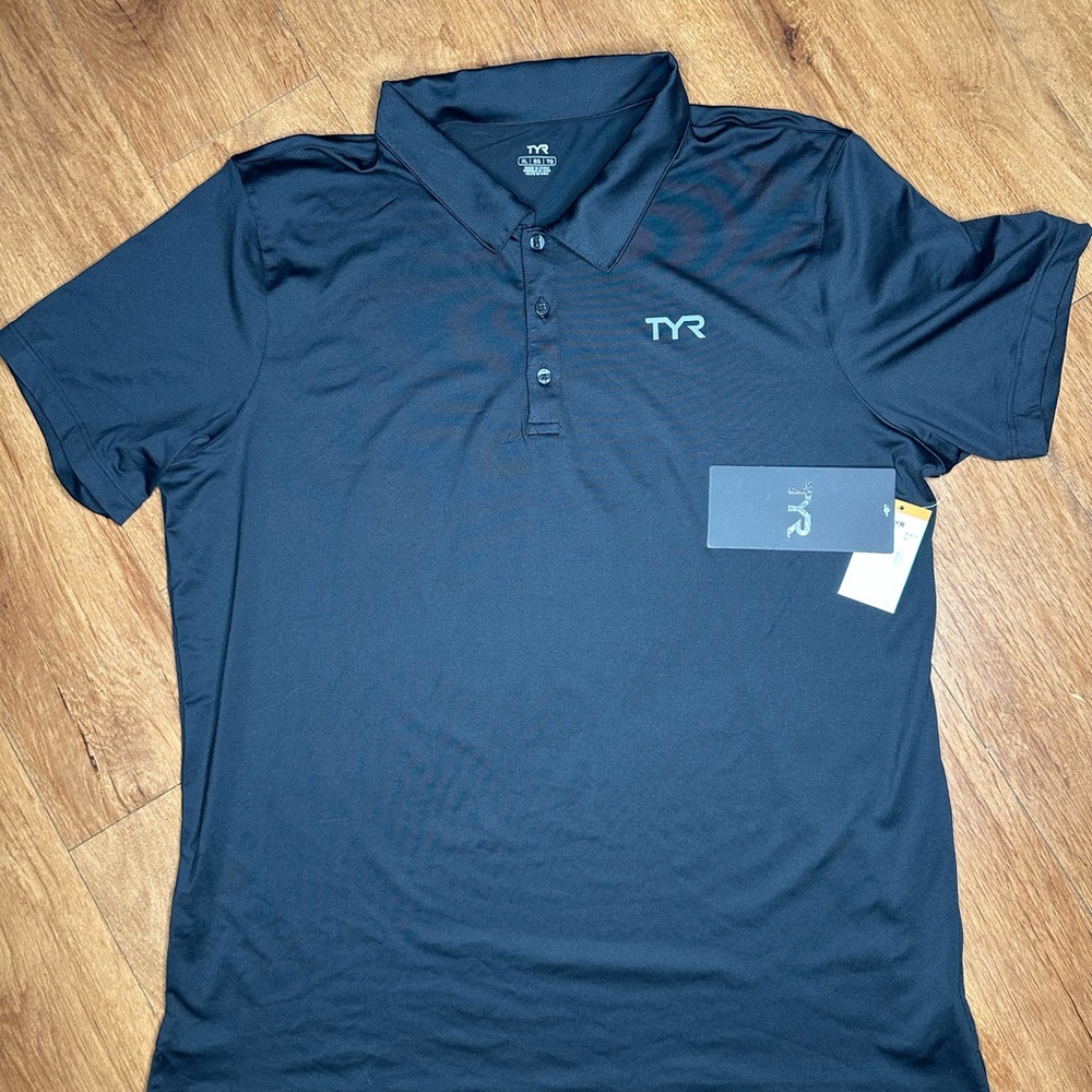 TYR Men's Black Polo Shirt